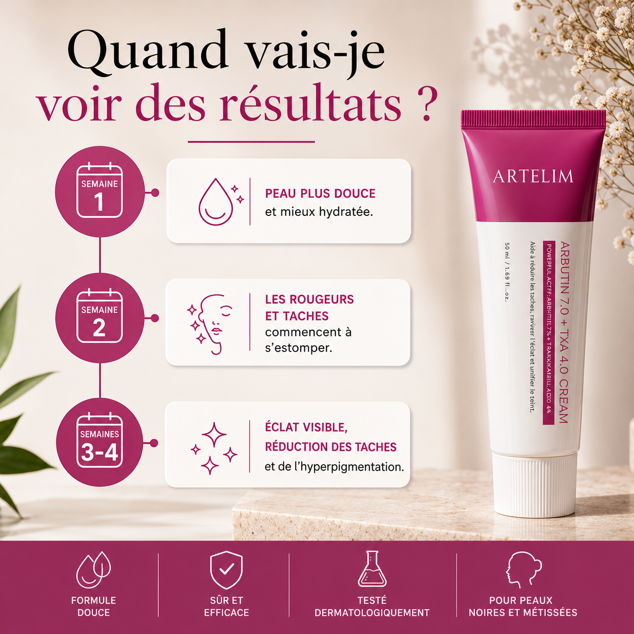 Artelim — Crème Anti-Taches pour Peaux Noires & Métissées